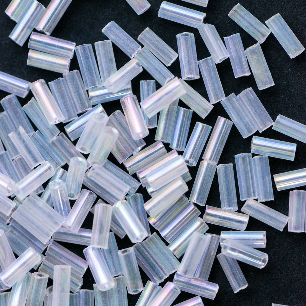 бисер "радуга", стеклярус, цвет прозрачный ав (уп 7 г)