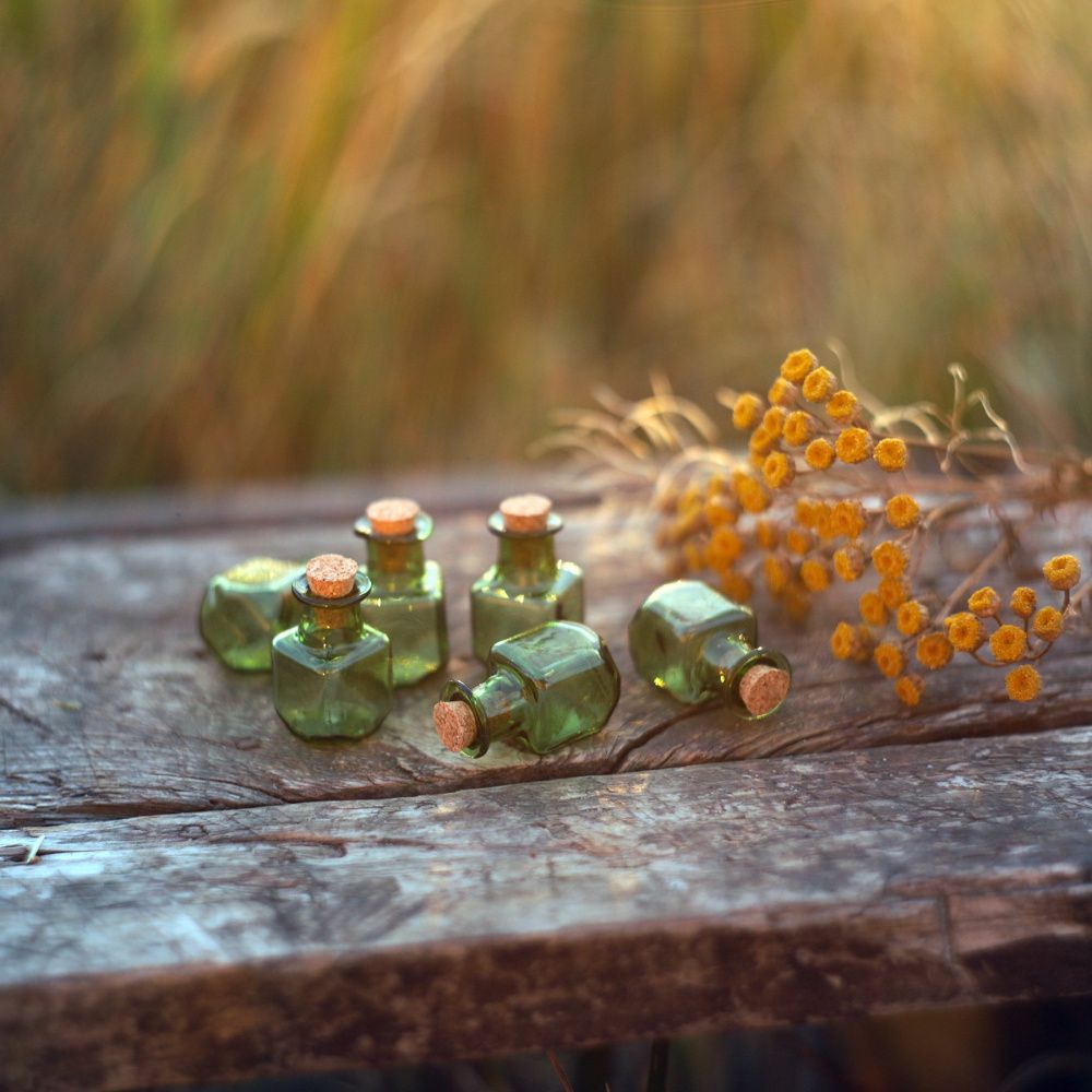 бутылочка баллон с крышкой, зеленый, 23x14 мм