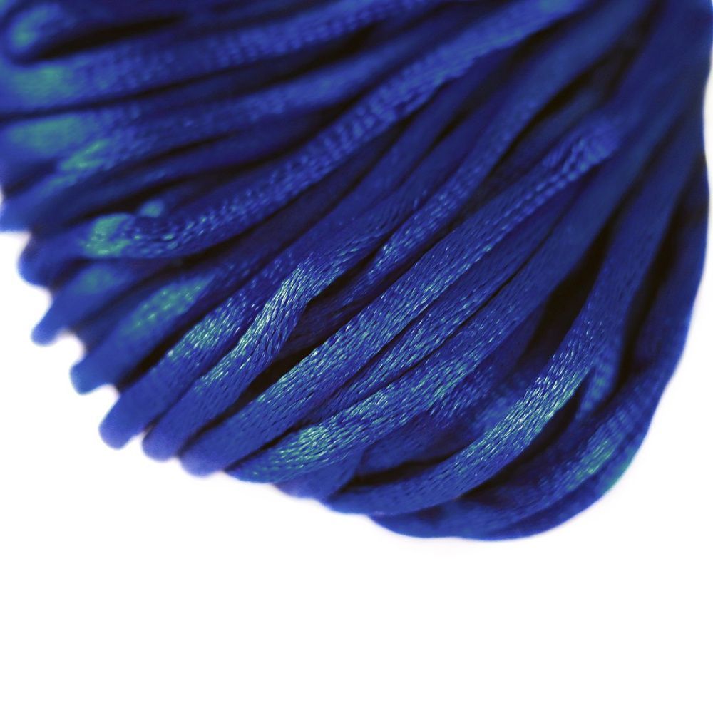 шнур атласный, цвет синий, 2 мм, мот 20 м