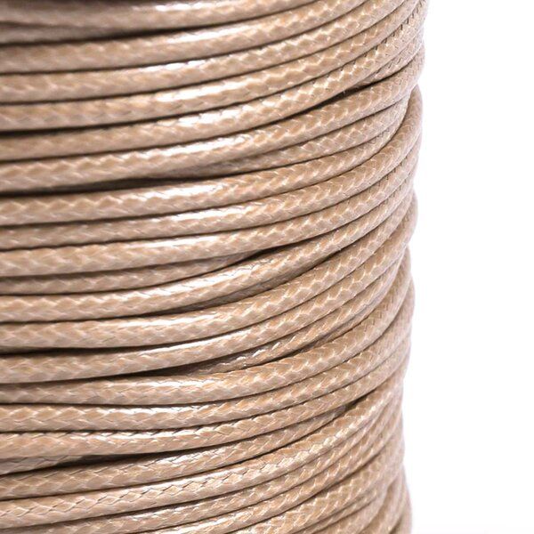 шнур вощеный, цвет темно-бежевый, 2 мм