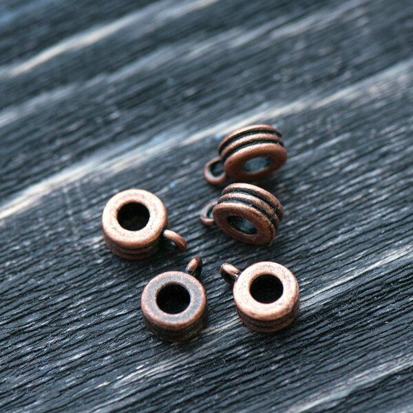 бейл "бублик", цвет красная медь, 9х12х4 мм