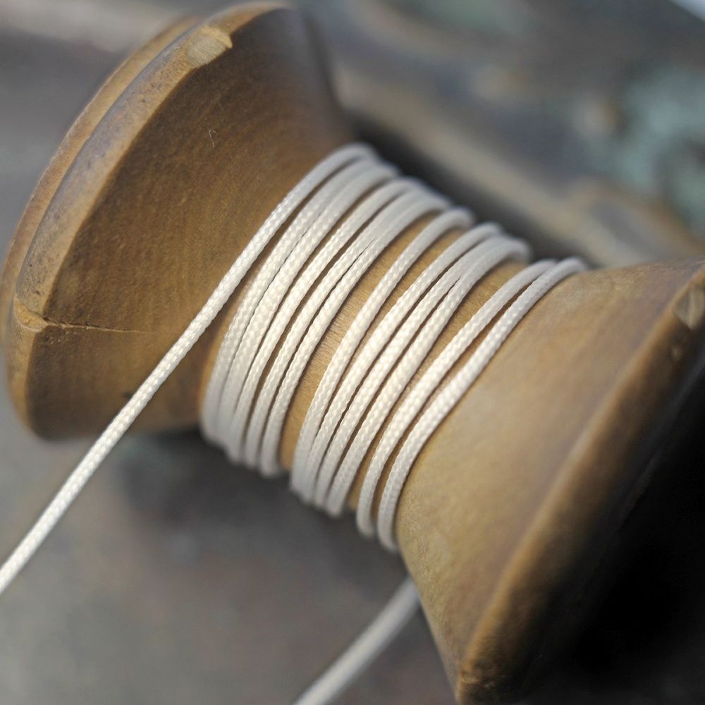 шнур, полиэстер, цвет белый с оттенком, 1 мм  