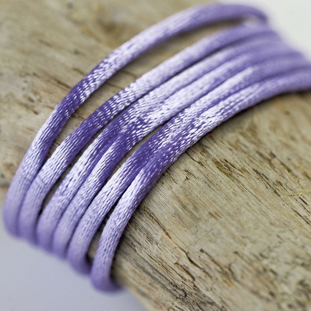шнур атласный для кумихимо, цвет сиреневый, 2 мм