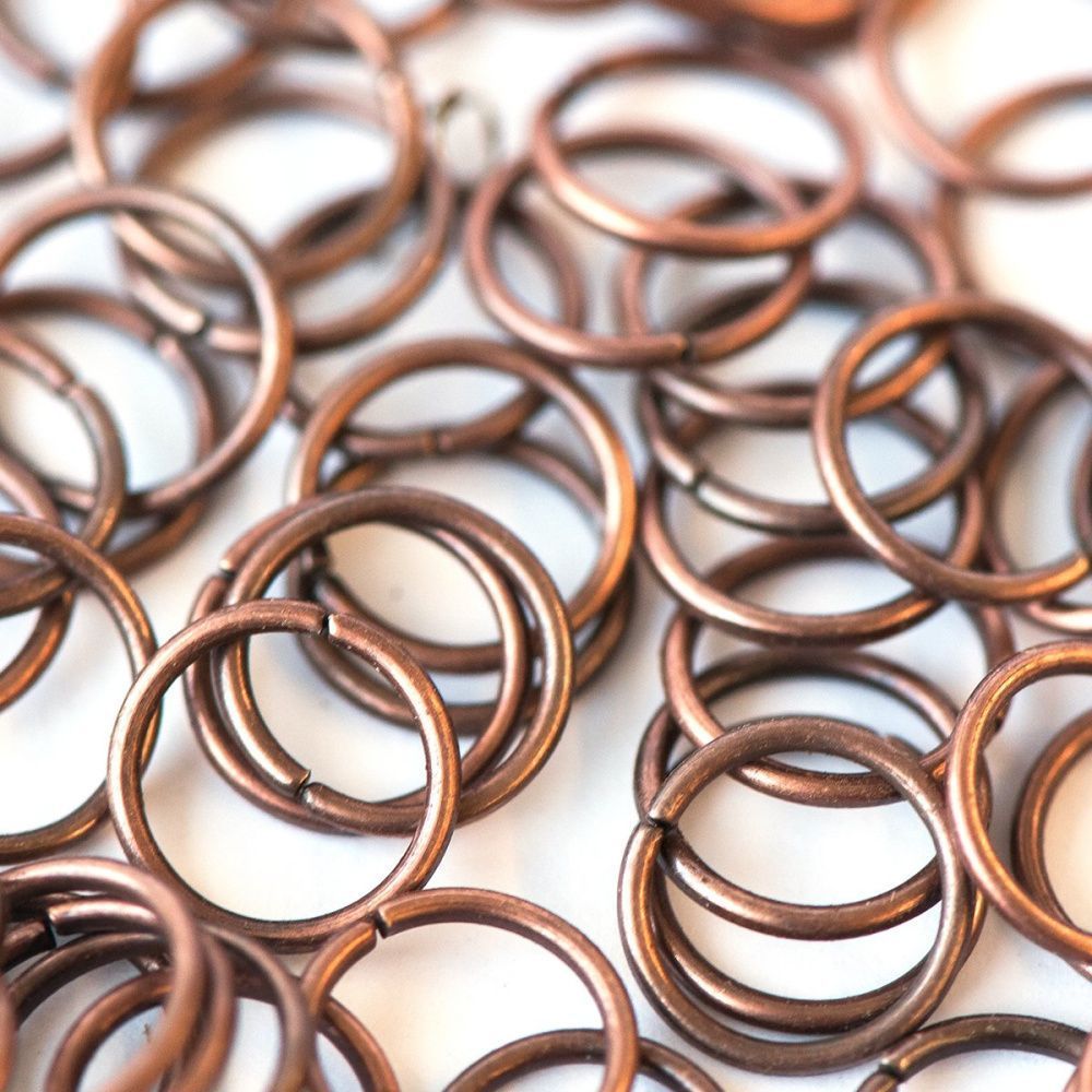 колечко соединительное 10, цвет медь, 10 мм (уп ок. 60 шт)