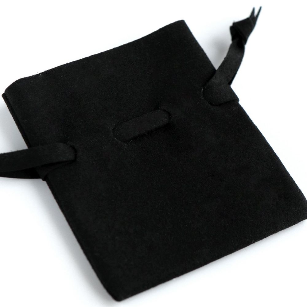 мешочек для украшений, микрофибра, цвет черный, 8x7 см
