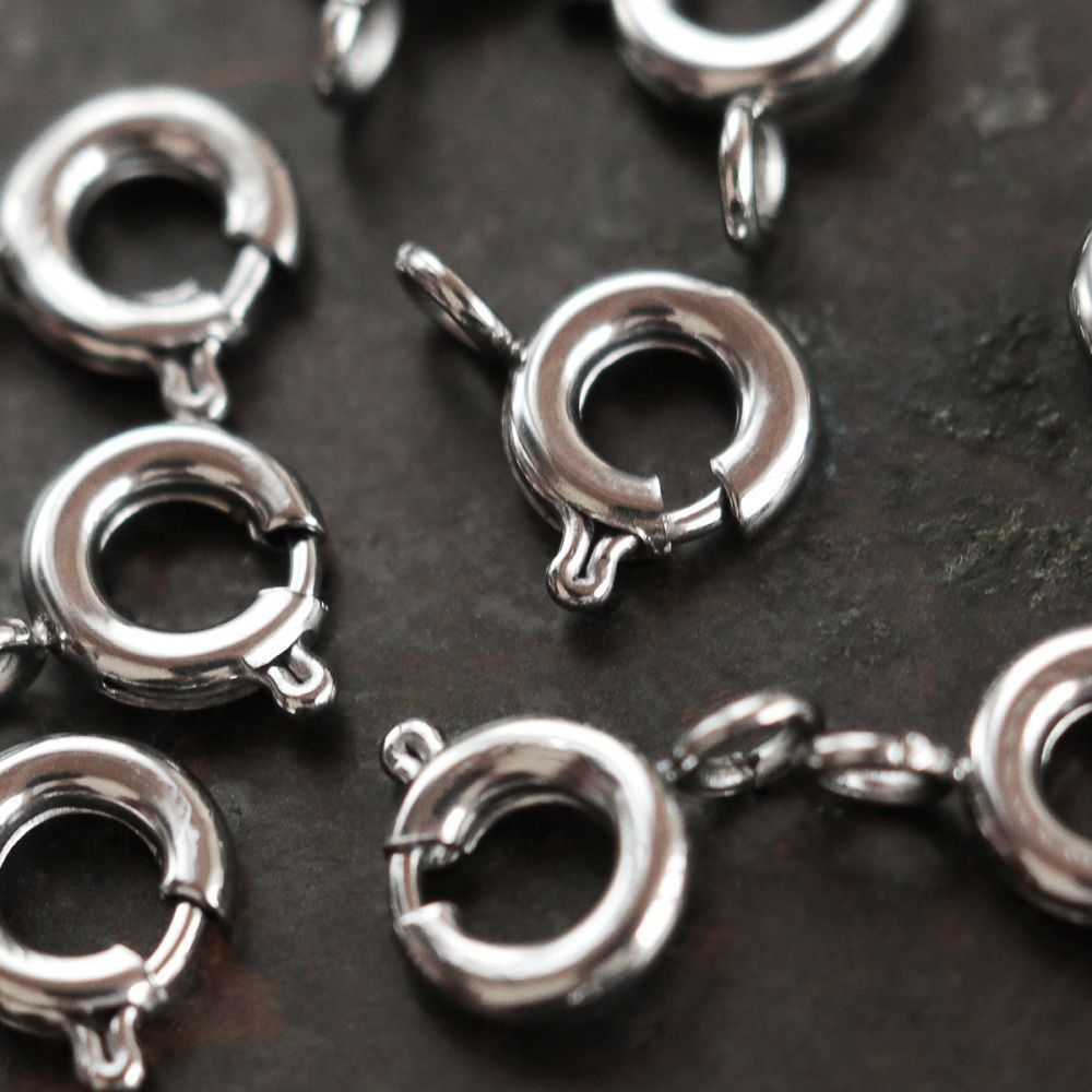 замочек шпрингельный, сталь, 7.5x5x1.2 мм