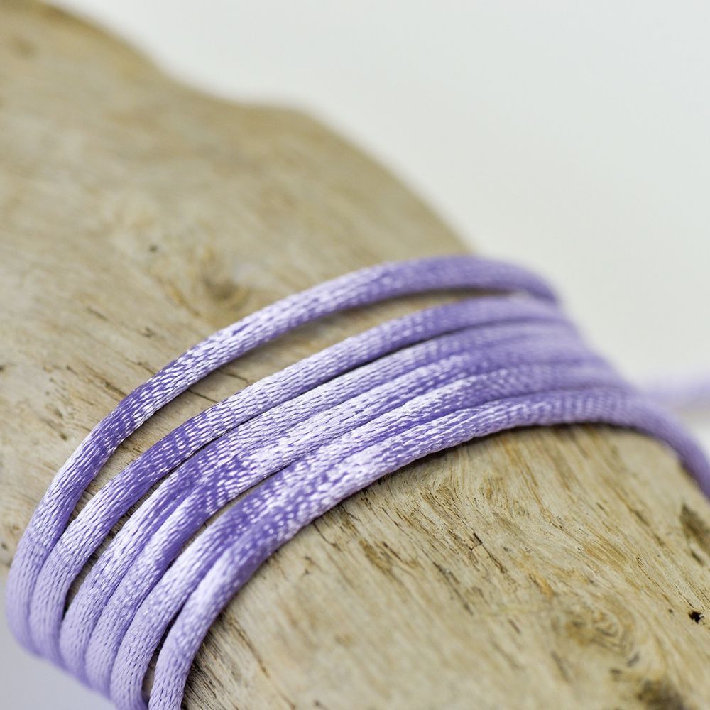 шнур атласный для кумихимо, цвет сиреневый, 2 мм