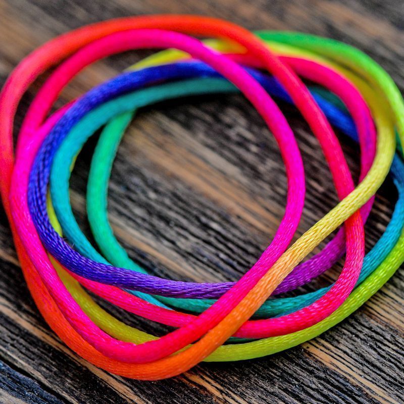 шнур нейлоновый, цвет мультиколор, 2 мм  