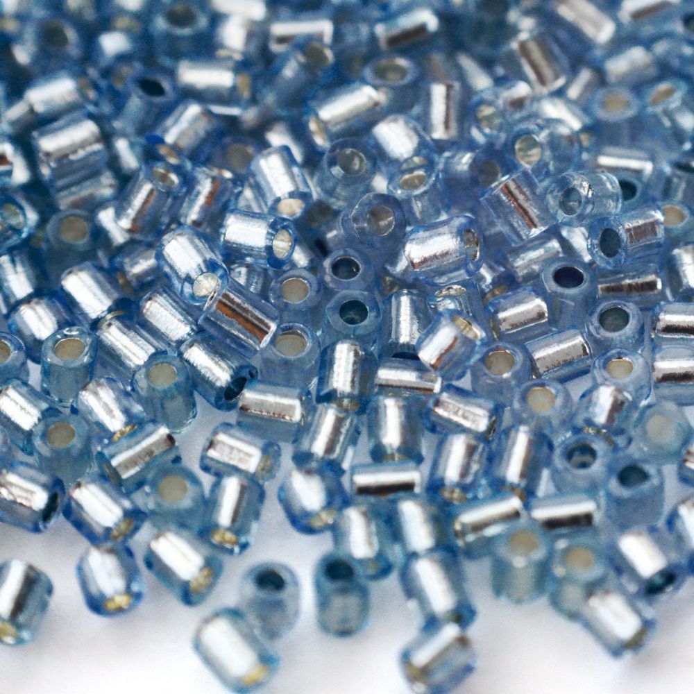 бисер "радуга", рубка, цвет серо-голубой/серебрение (уп 7 г)