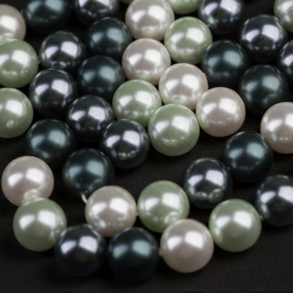 ракушечный жемчуг круглый, цветовой микс, 8 мм