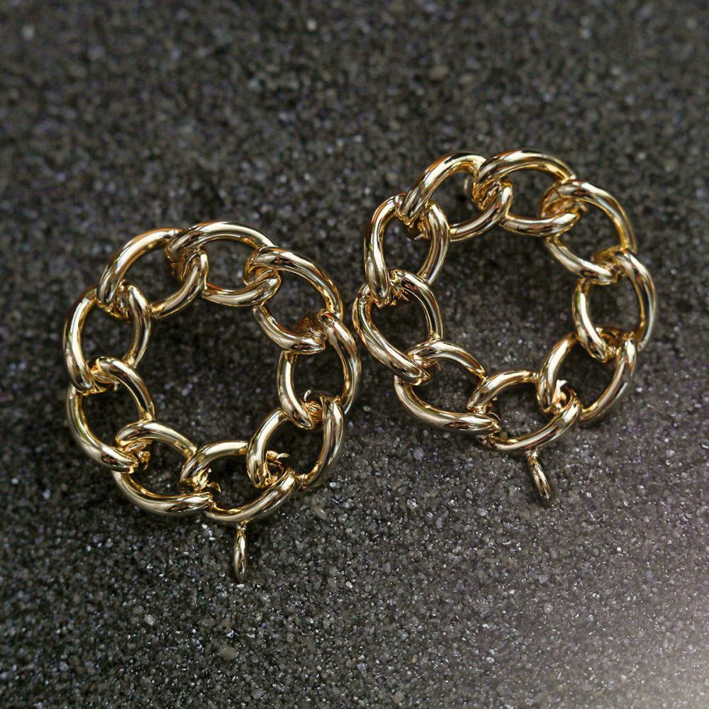 пуссеты "армор", позолоченные, 20x17 мм