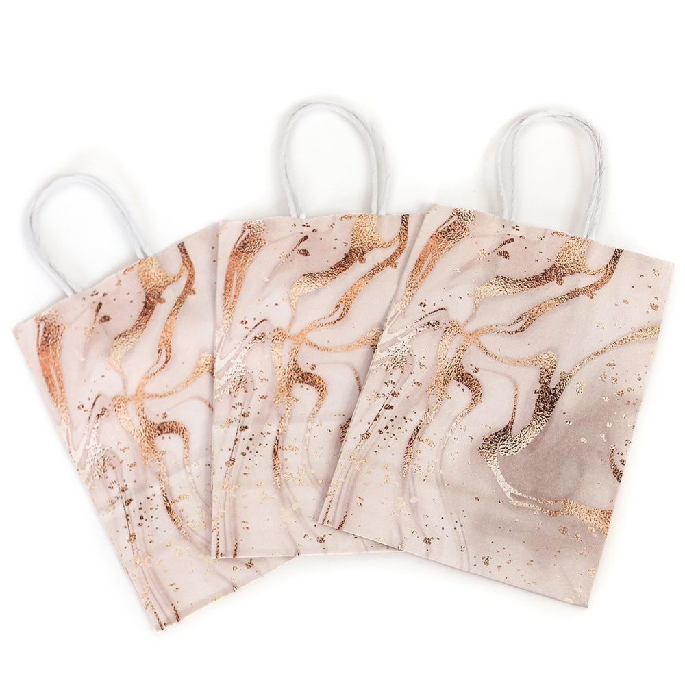 пакет подарочный "эбру", бумага, розовый, 15x8x21 см