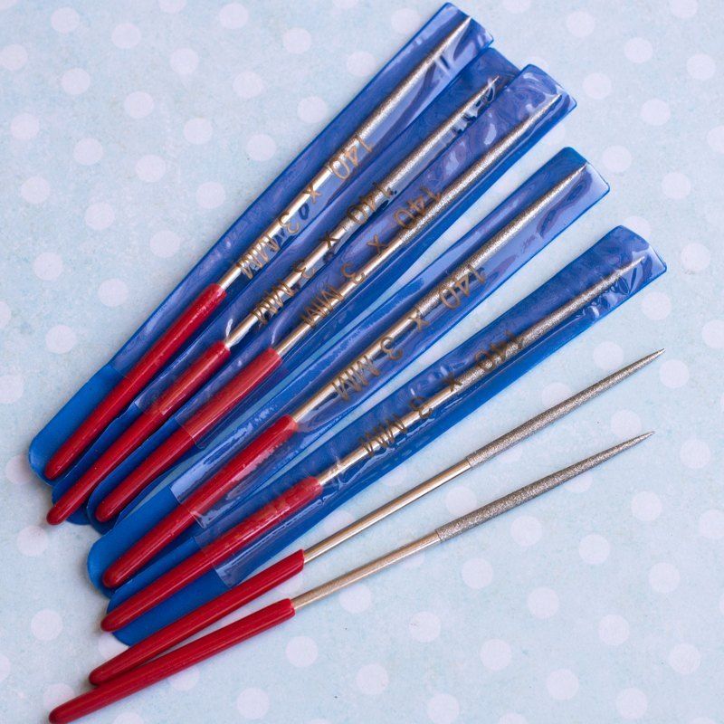 инструмент, надфиль алмазный для расширения отверстий бусин, 140х3 мм