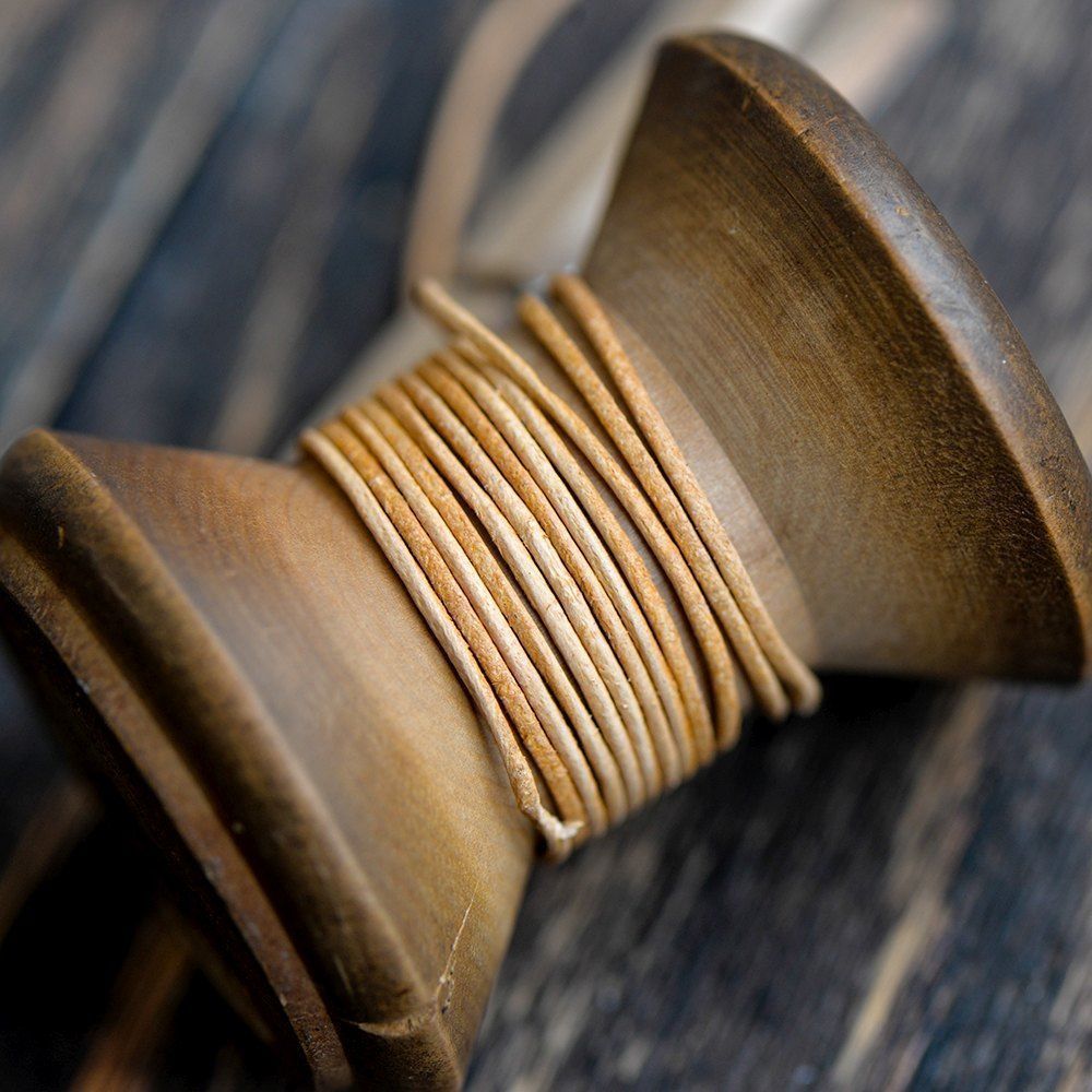 шнур кожаный, цвет коричневый, диаметр 1 мм