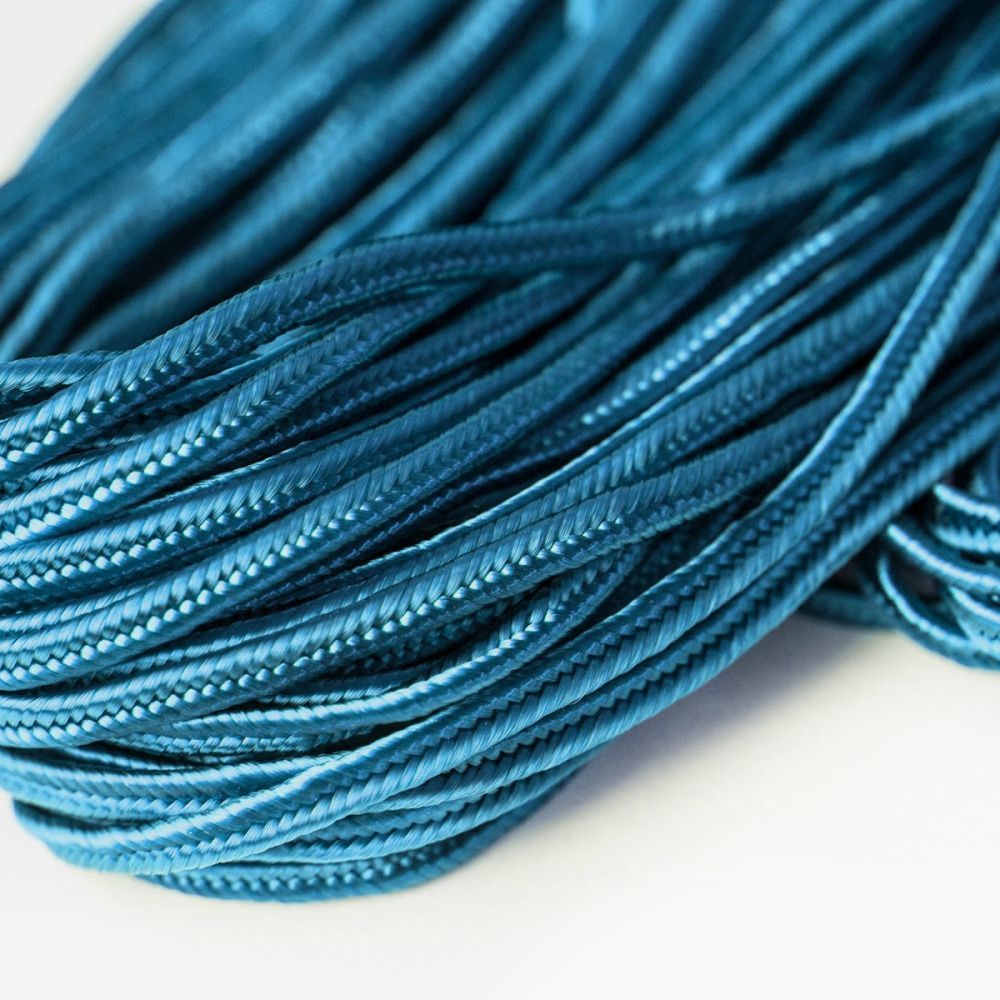 сутаж, яркий голубой, 3х1 мм (уп 5 м)