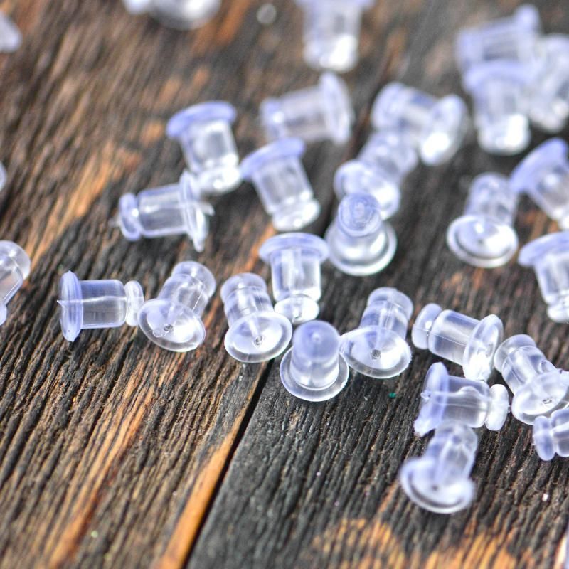 фиксаторы для сережек силиконовые, 6x5 мм