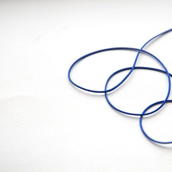 шнур вощеный, цвет синий электрик, 1 мм