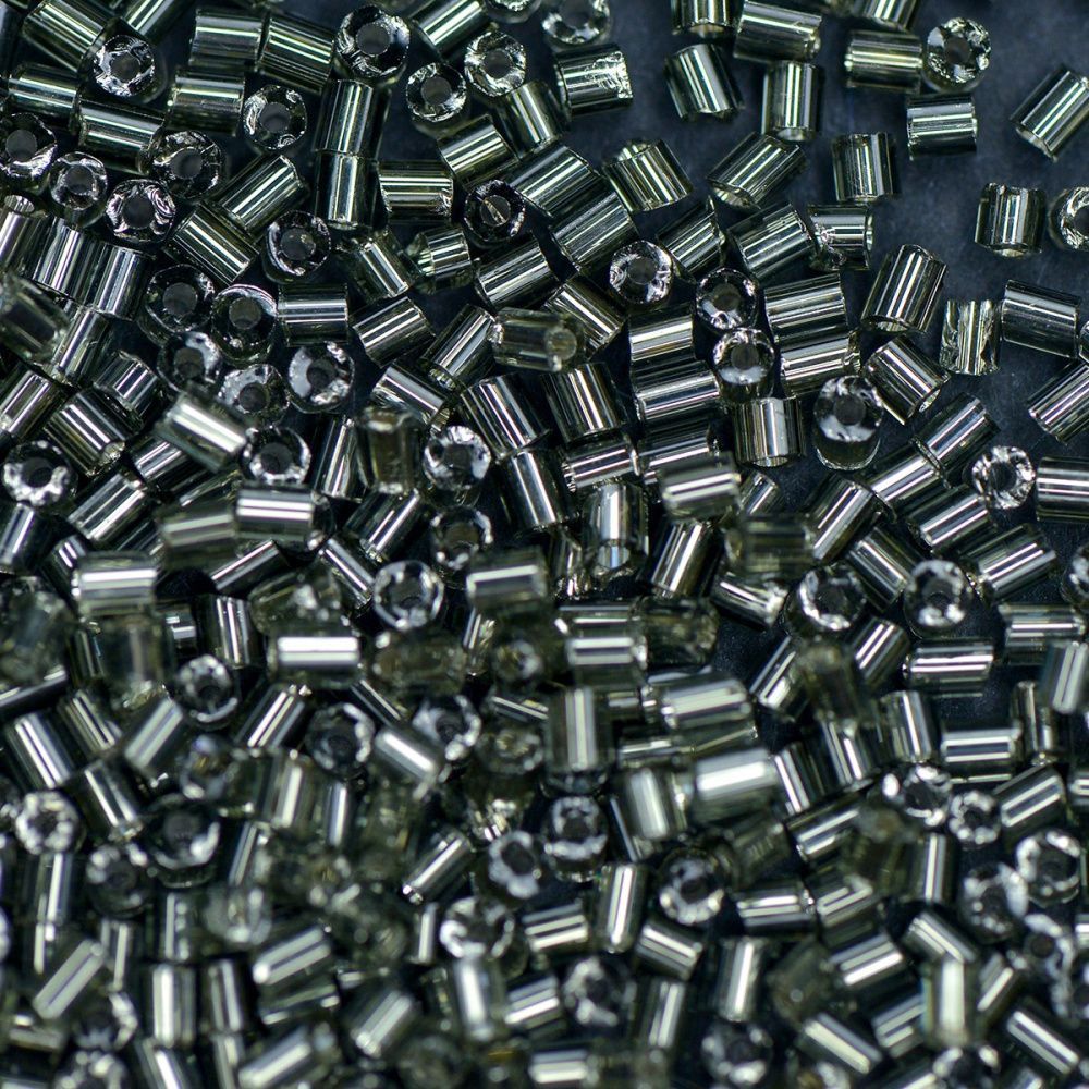 бисер "радуга", рубка, цвет графит/серебрение (уп 7 г)