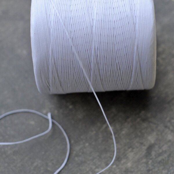 шнур вощеный, цвет белый, 1х0.4 мм