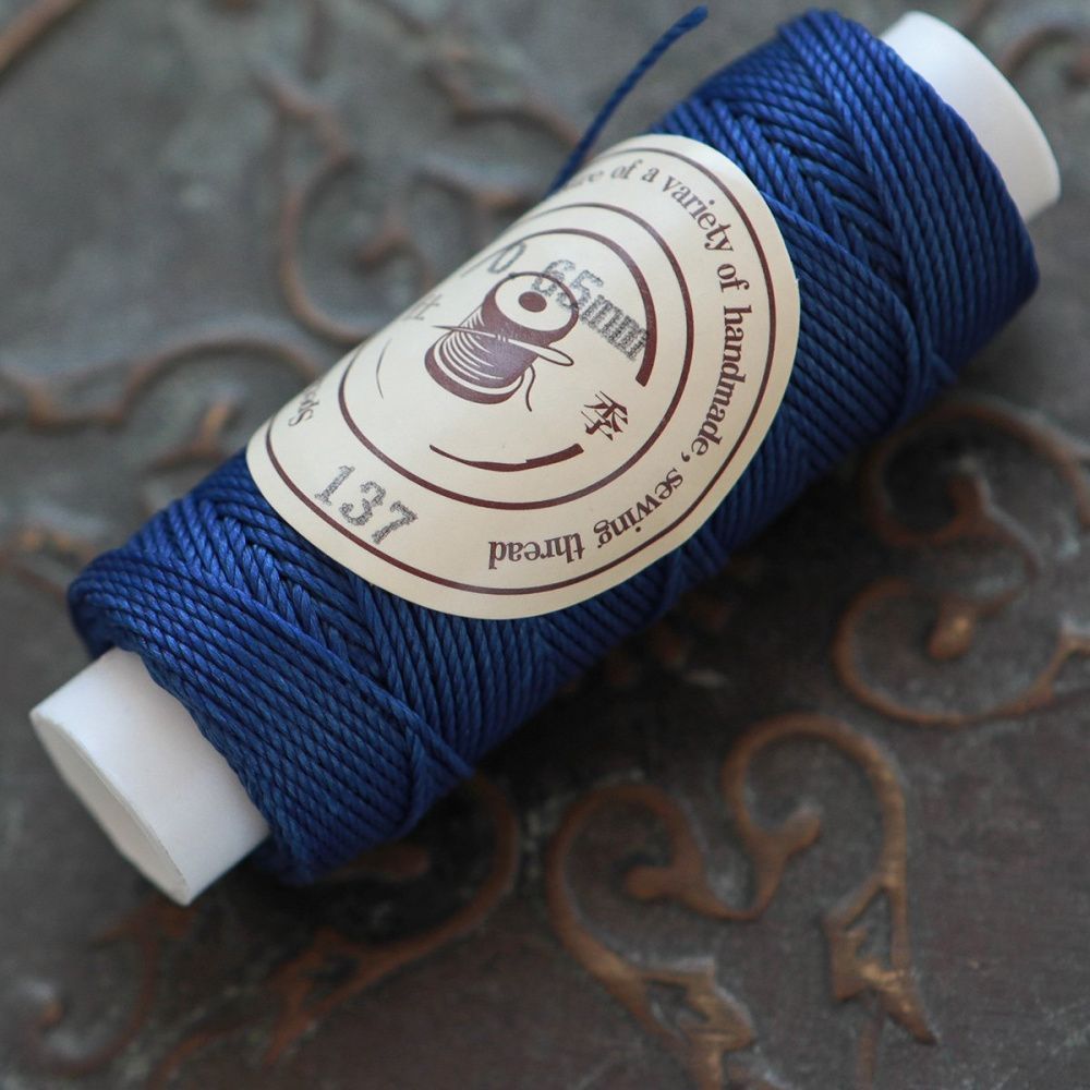 шнур вощеный, цвет синий, 0.65 мм, кат 20 м