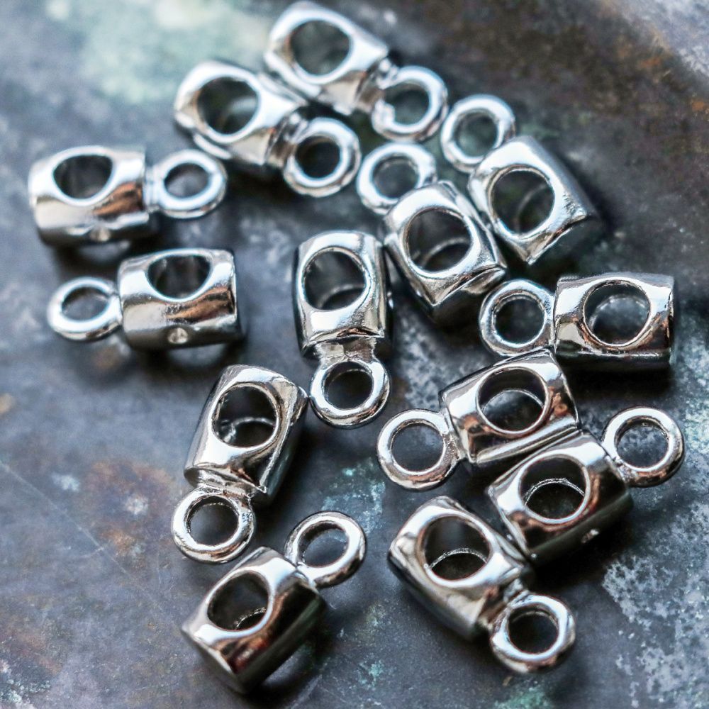 бейл "гирька", цвет платина, 12x6x7 мм