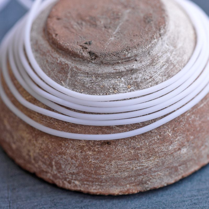 шнур резиновый, с отверстием, цвет белый, 2 мм