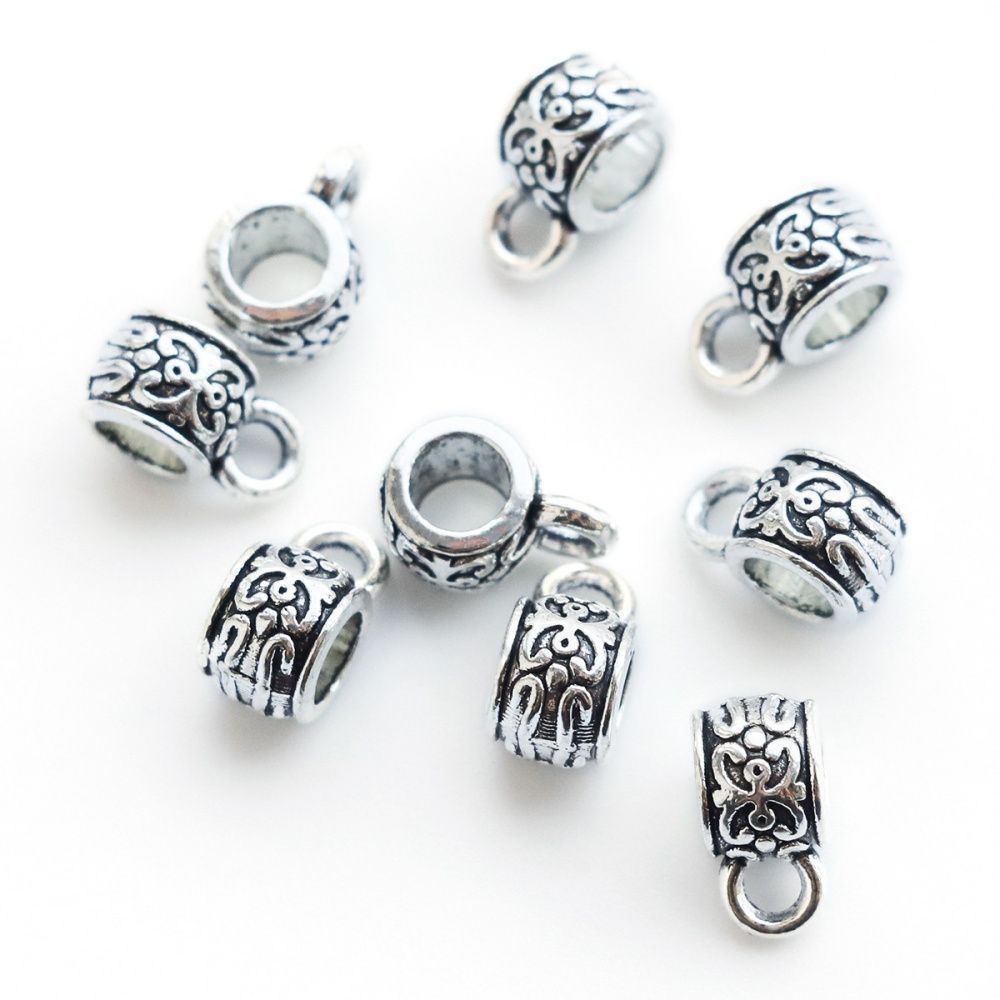 бейл "тай", цвет античное серебро, 11x6x7 мм