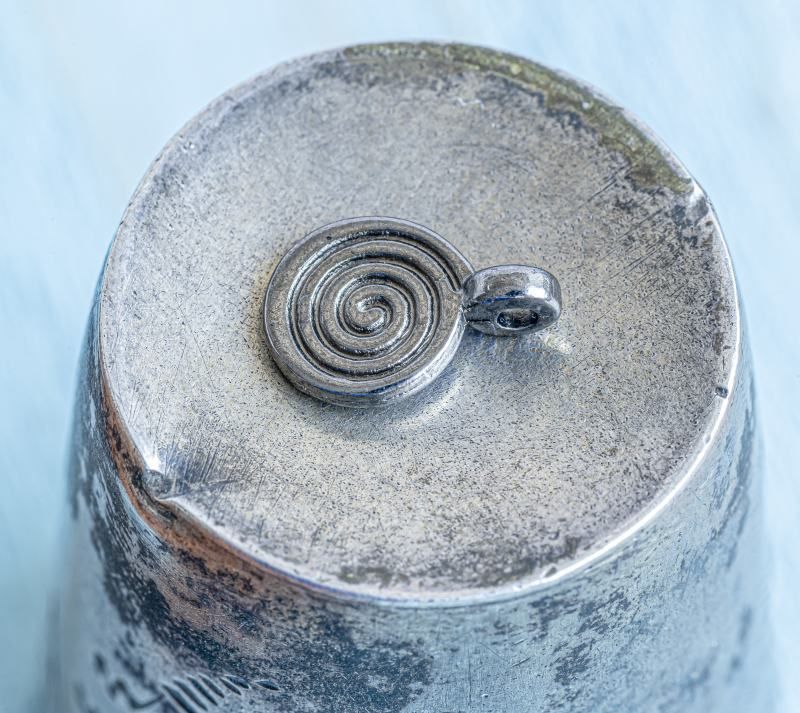 подвеска металлическая "спираль", цвет черный, 8х1.8х1.2 мм