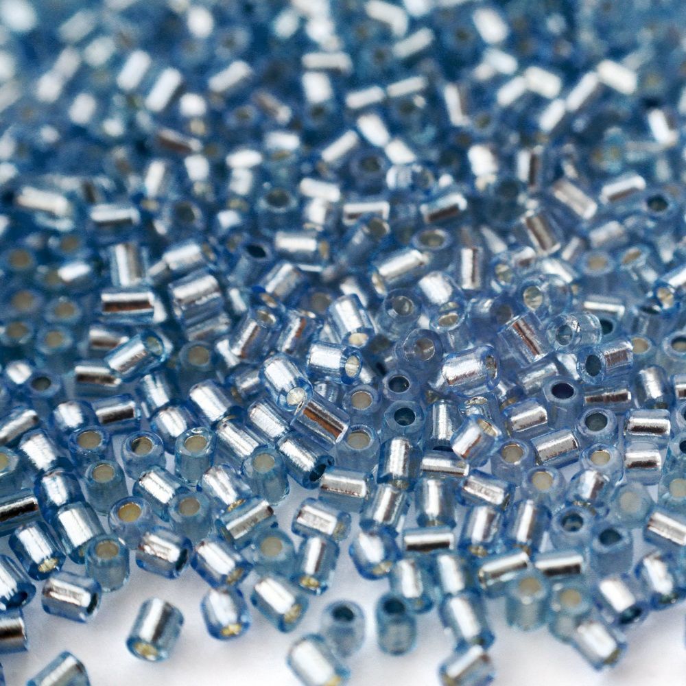 бисер "радуга", рубка, цвет серо-голубой/серебрение (уп 7 г)