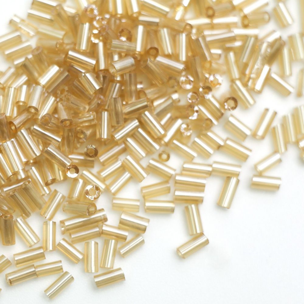 бисер "радуга", стеклярус, цвет золотистый прозрачный/люстровый (уп 7 г)