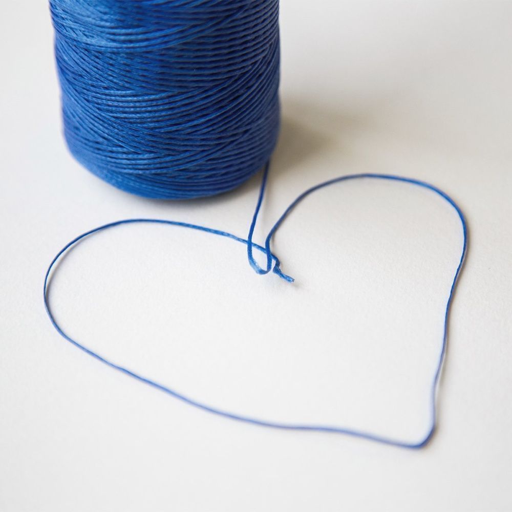 шнур вощеный, цвет синий, 1х0.3 мм