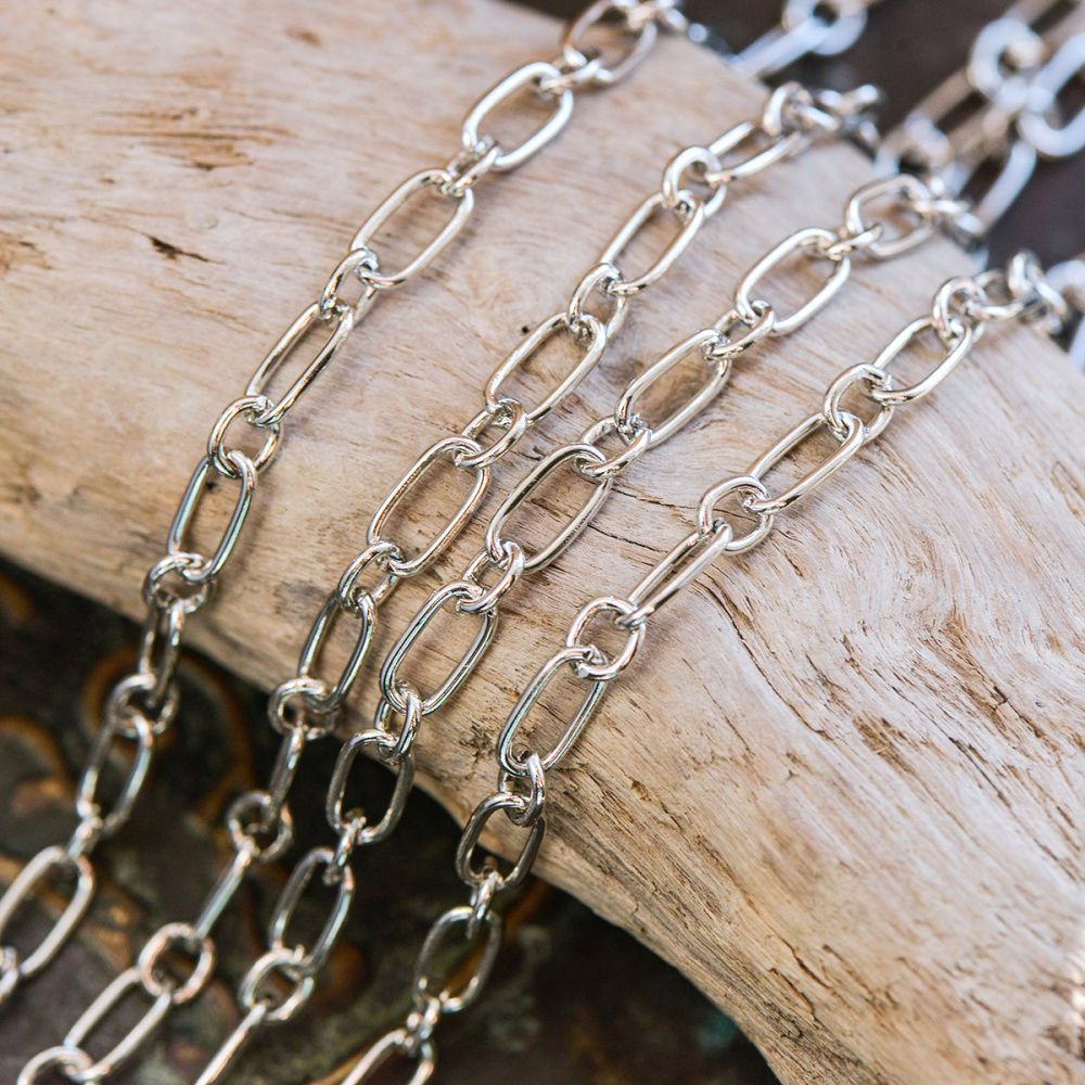 цепочка "венто", цвет платина, 9х5х1 мм