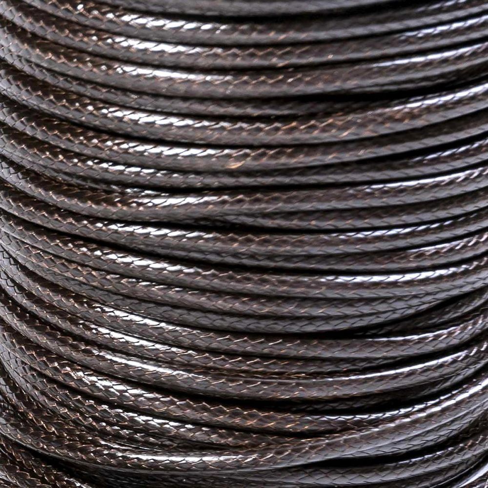 шнур вощеный, цвет кофе, 3 мм