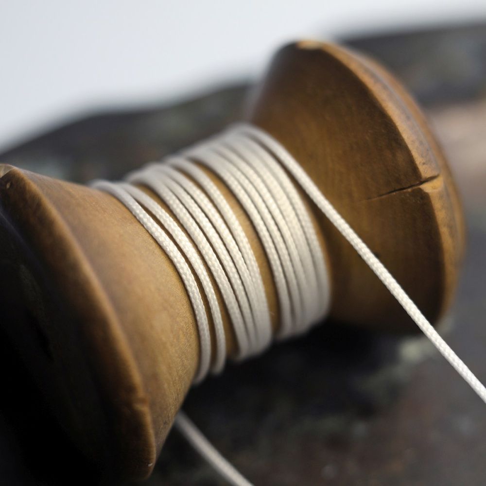 шнур, полиэстер, цвет белый с оттенком, 1 мм  