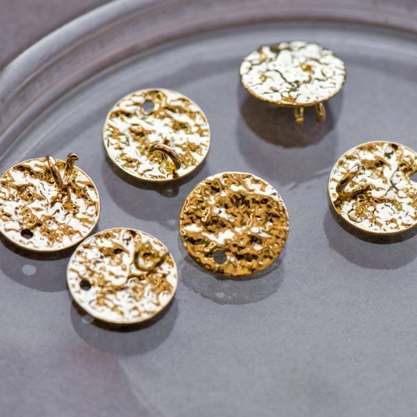 коннектор "шанти", цвет светлое золото, 12x1 мм