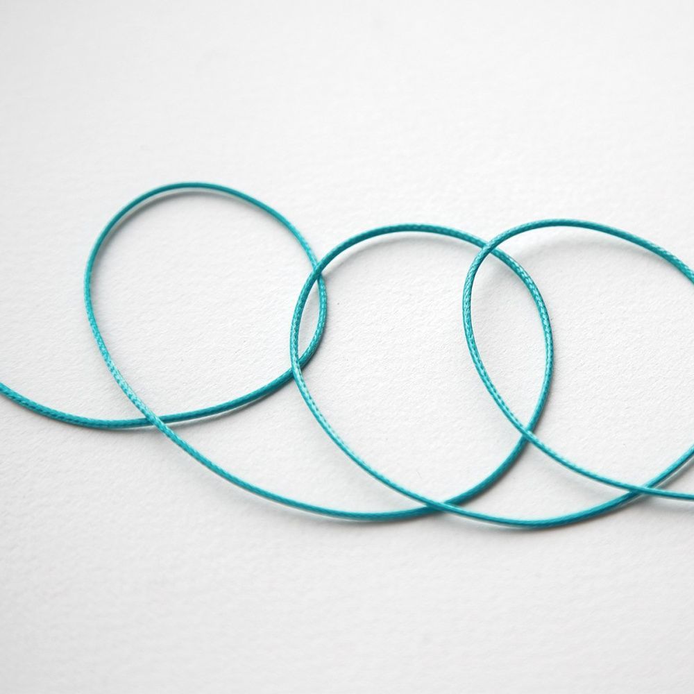 шнур вощеный, цвет аквамарин, 1 мм