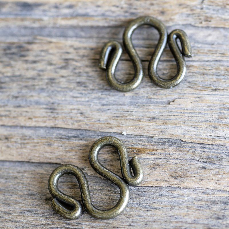 Замочки замок для украшений "м", цвет античная бронза, 14.5x12x1.5 мм