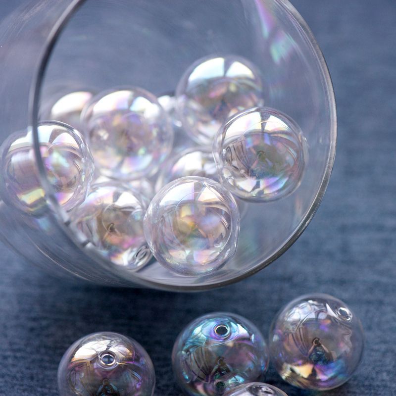 бусина, лэмпворк "шар", прозрачный ав, 25 мм