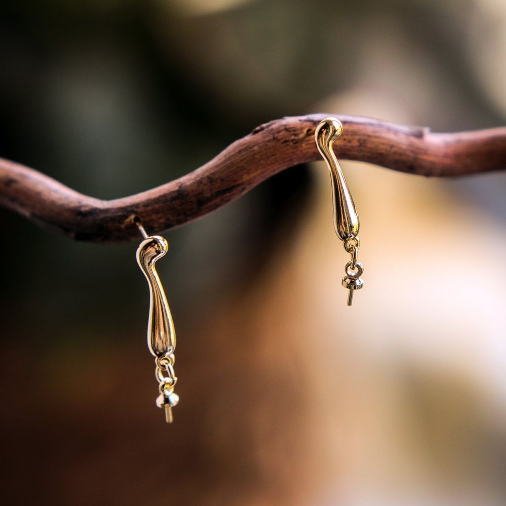 пуссеты "ренни", позолоченные, 16 мм