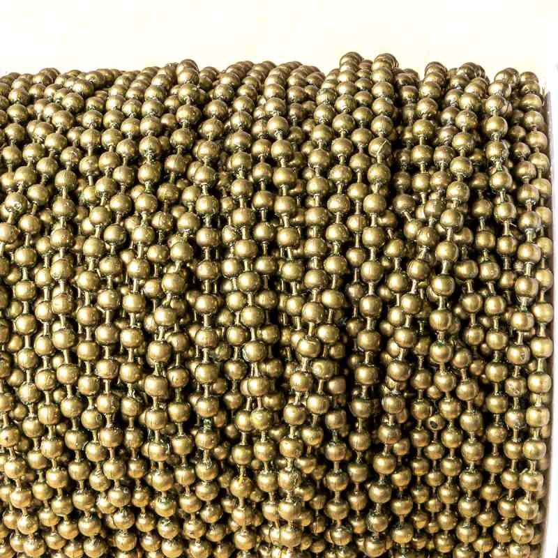 цепочка "шарик", цвет античная бронза, шарик 3.2 мм