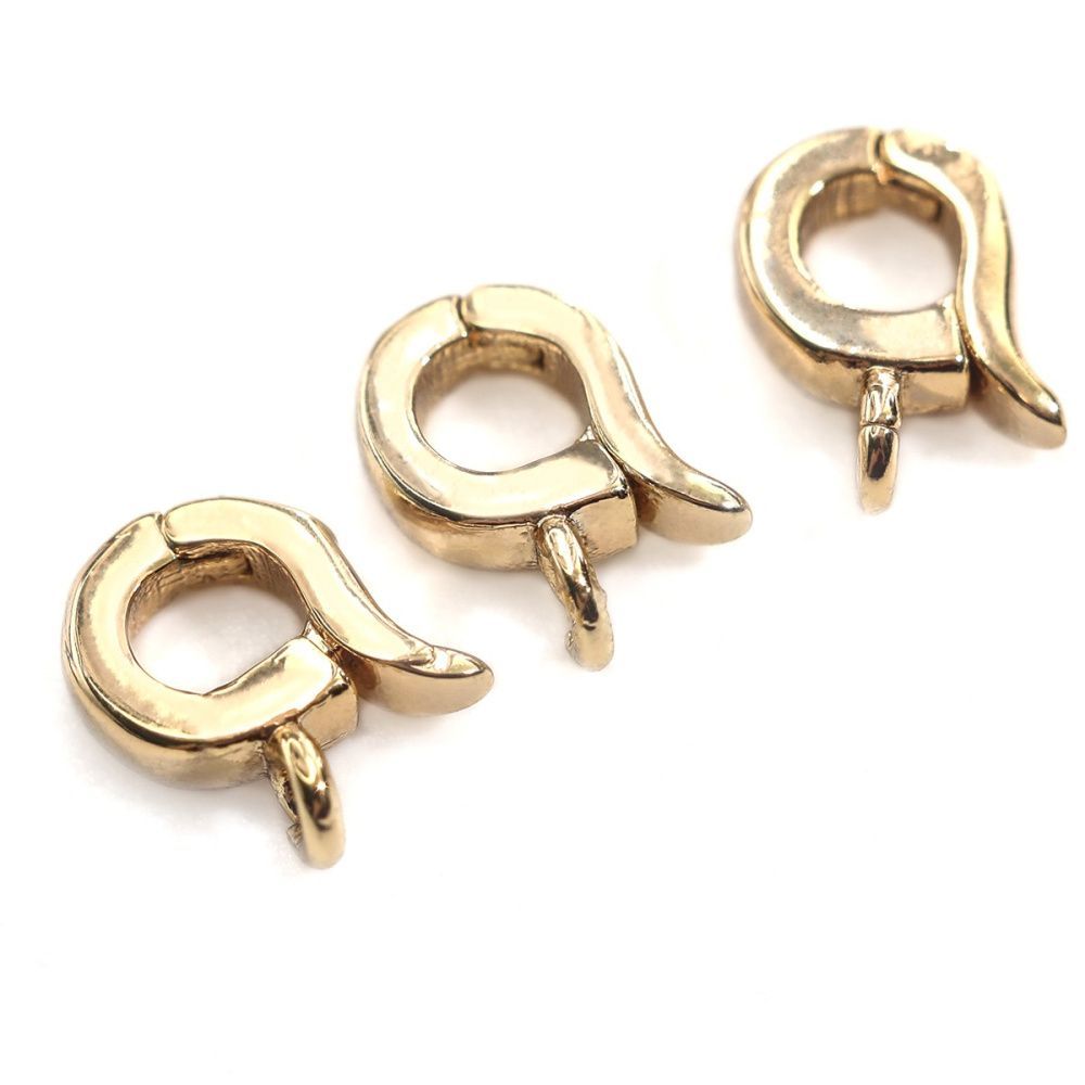 бейл "ронд", с защелкой, позолота, 8x5.5x2 мм