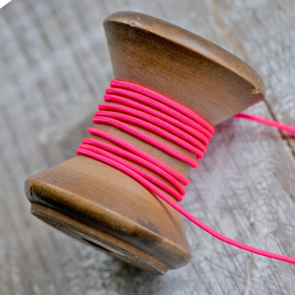 шнур, полиэстер, цвет розовый неон, 1 мм  