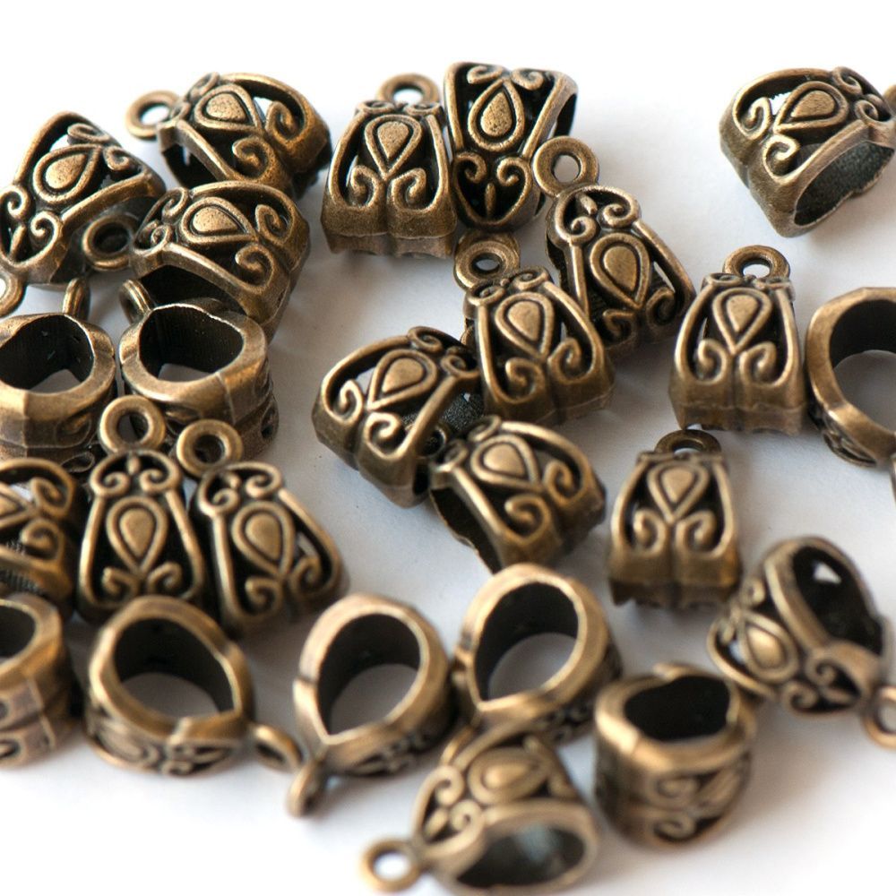 бейл "бута", цвет античная бронза, 13.5х8х8.5 мм