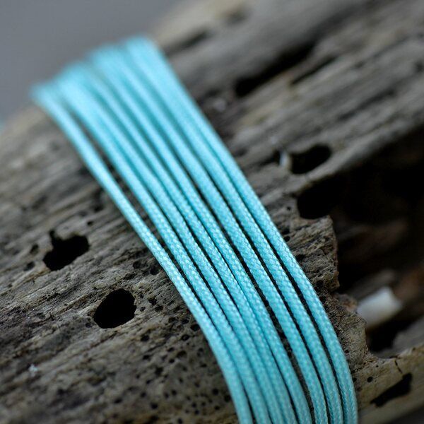шнур, полиэстер, цвет аквамариновый светлый, 1 мм  