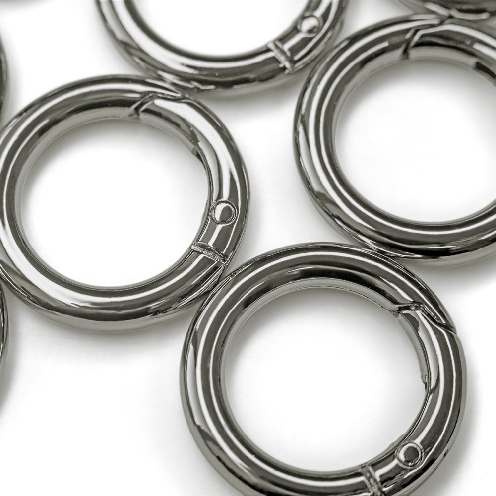 Замочки замок-кольцо для брелоков, цвет платина, 29.6x4.8 мм