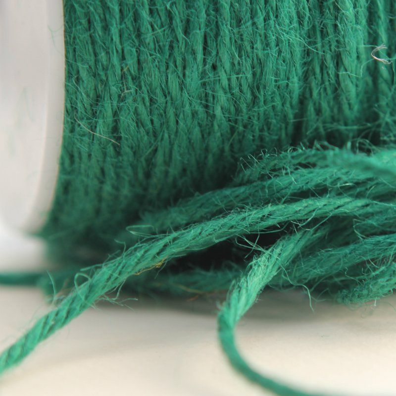 шнур конопляный, цвет изумрудный, 2 мм (уп 5 м)