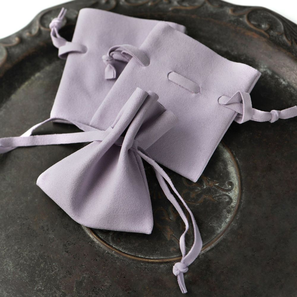 мешочек для украшений, микрофибра, цвет сиреневый, 8x7 см