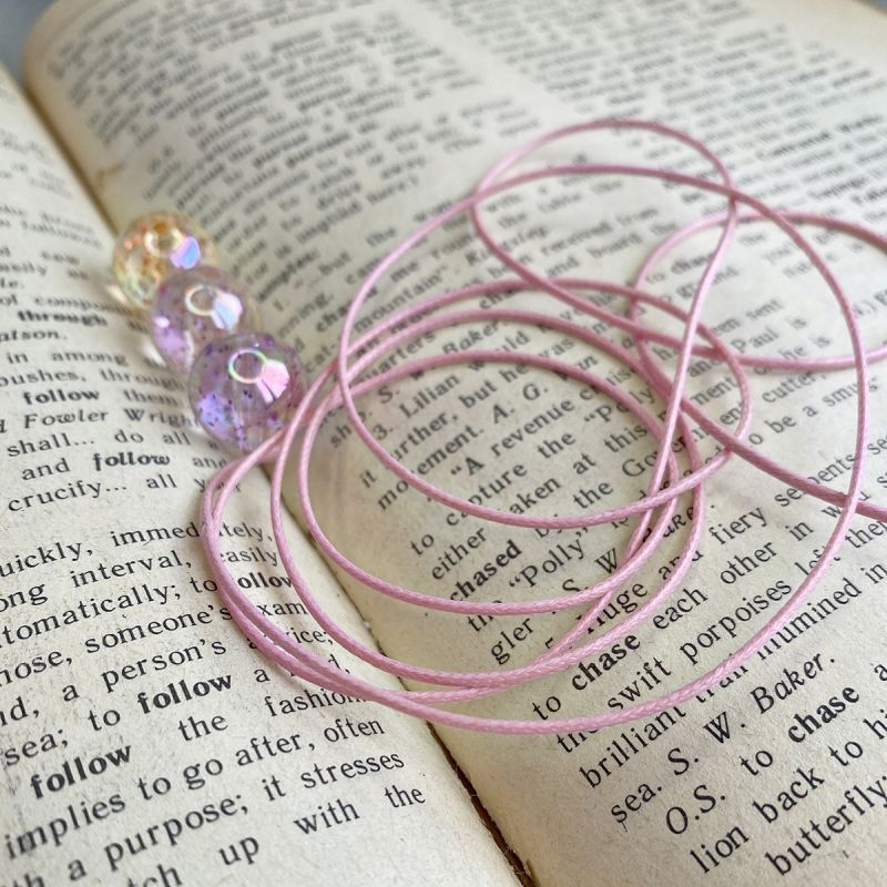 шнур вощеный, цвет розовый, 1 мм