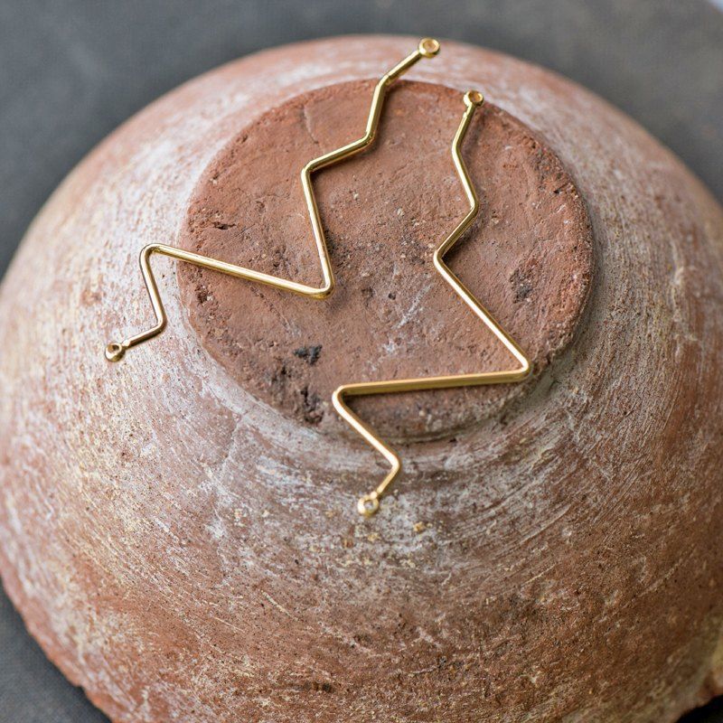 коннектор "молния", позолота, 53х21.5x1 мм