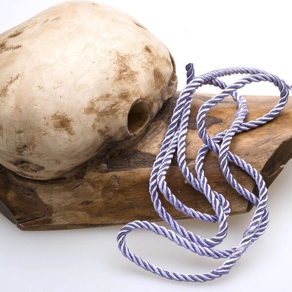 шнур витой из полиэстера, цвет сиреневый, 3.5 мм